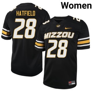 Women Official #28 MU Tigers Preston Hatfield Black Jersey 806179-505