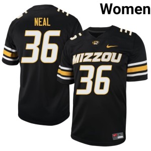 Women Trashundon Neal Missouri University of Missouri Tigers #36 Black Replica Jerseys 832071-247