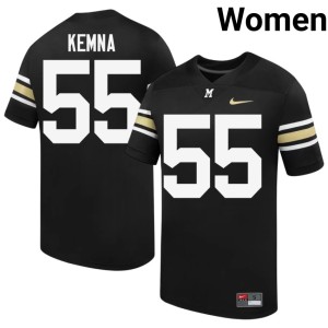 Women Mizzou #55 100th Anniversary Will Kemna NCAA Black Jerseys 322027-517
