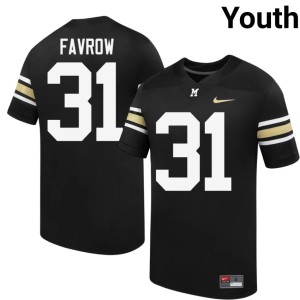 Youth 100th Anniversary Anthony Favrow #31 Replica Black MU Tigers Jersey 590968-659
