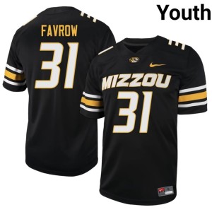 Youth Black Anthony Favrow MU Tigers #31 Alumni Jerseys 641870-342