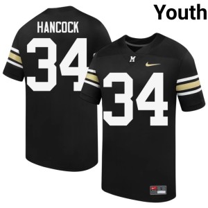 Youth Replica 100th Anniversary Jackson Hancock Black MU Tigers #34 Jersey 973663-242