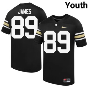 Youth 100th Anniversary Mizzou Football Team Replica #89 Black Jude James Jersey 814712-552