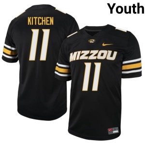 Youth #11 MU Tigers University Black Langden Kitchen Jerseys 762249-256