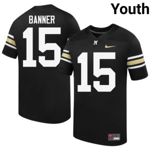 Youth 100th Anniversary Black #15 Mizzou Tigers Player Santana Banner Jersey 668718-954