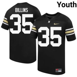 Youth Mizzou Tigers 100th Anniversary Black #35 Ahmod Billins Official Jerseys 501450-511