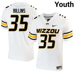 Youth White Player Missouri Tigers Ahmod Billins #35 Jersey 560071-278