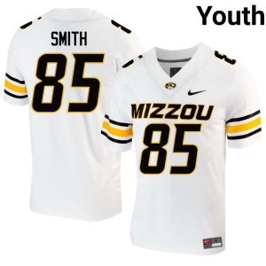 Youth #85 Embroidery Mizzou Aldon Smith White Jerseys 606137-697