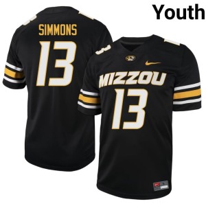 Youth Black Alumni Mizzou Football Team Austin Simmons #13 Jersey 459707-150