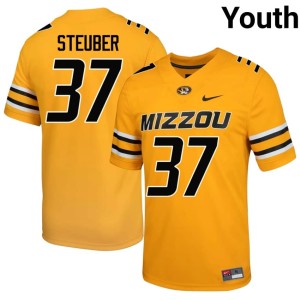 Youth Game Bob Steuber #37 Missouri University of Missouri Tigers Gold Jerseys 130847-378