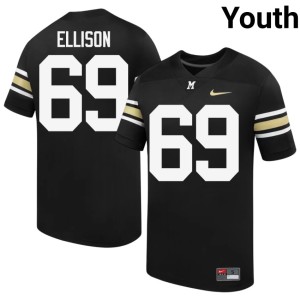 Youth 100th Anniversary #69 Tigers High School Black Braylon Ellison Jersey 812015-283