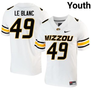Youth Alumni Missouri Tigers Brett Le Blanc #49 White Jersey 698452-824