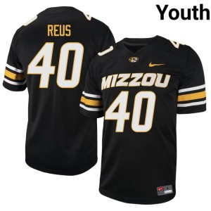 Youth Black #40 Mizzou Brunno Reus Official Jersey 879042-506