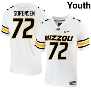Youth Colin Sorensen Mizzou #72 Game White Jersey 194860-811