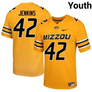 Youth Gold #42 Darold Jenkins Mizzou Football Team 2026 Jersey 293565-284