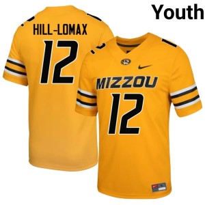 Youth Player Mizzou #12 Gold Devyon Hill-Lomax Jersey 928408-916