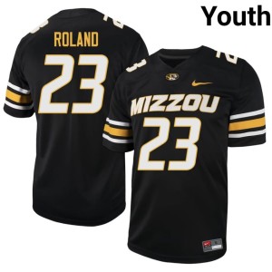 Youth Black Johnny Roland Missouri Tigers #23 Stitched Jerseys 642585-624