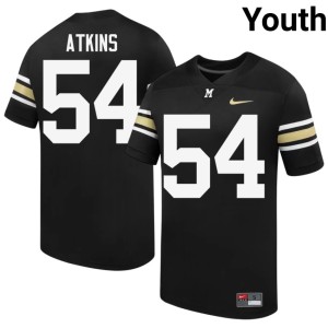 Youth Embroidery Black 100th Anniversary Josh Atkins MU #54 Jerseys 239609-795