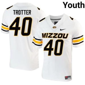 Youth MU Josiah Trotter #40 White NCAA Jerseys 382722-397
