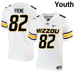 Youth White #82 Game Karsten Fiene MU Tigers Jerseys 699449-442