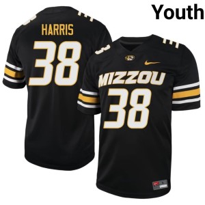 Youth University of Missouri Tigers 2026 #38 Keenan Harris Black Jerseys 261842-829
