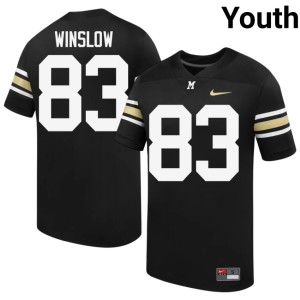 Youth Kellen Winslow #83 2026-27 Mizzou Football Team 100th Anniversary Black Jerseys 938269-438