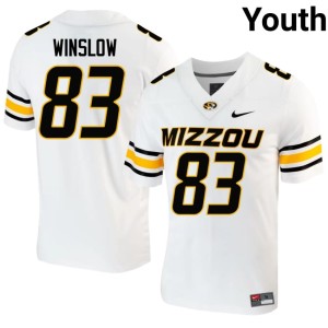 Youth University Mizzou Football Team Kellen Winslow White #83 Jerseys 376642-380