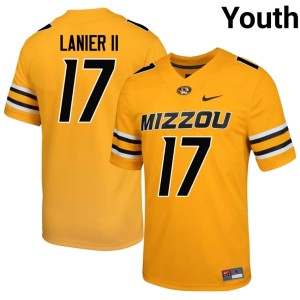 Youth Missouri #17 Kenric Lanier II Replica Gold Jerseys 443295-884
