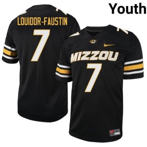 Youth MU Tigers #7 Game Black Kensley Louidor-Faustin Jerseys 499230-442
