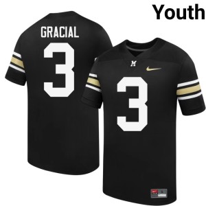 Youth Marquis Gracial #3 100th Anniversary Player Black Mizzou Football Team Jersey 926888-945