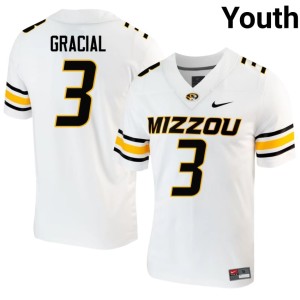 Youth White Tigers #3 Marquis Gracial Replica Jerseys 143512-370