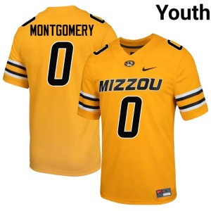 Youth Naeshaun Montgomery Stitched Missouri Gold #0 Jersey 766516-951