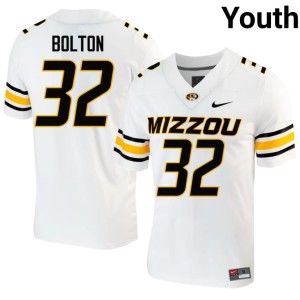 Youth White #32 Nick Bolton University Missouri University of Missouri Tigers Jersey 939712-830