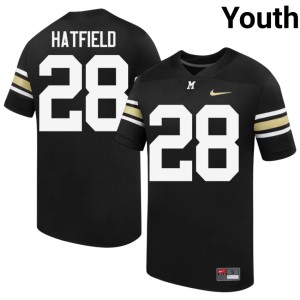 Youth Black Embroidery 100th Anniversary Preston Hatfield #28 Mizzou Jersey 471299-912