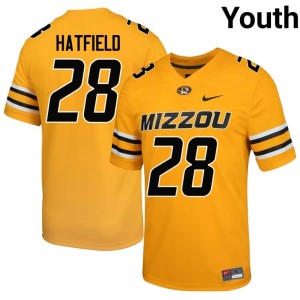 Youth #28 Mizzou Preston Hatfield NCAA Gold Jersey 997075-502