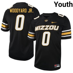 Youth #0 MU Robert Woodyard Jr. Game Black Jerseys 209241-222