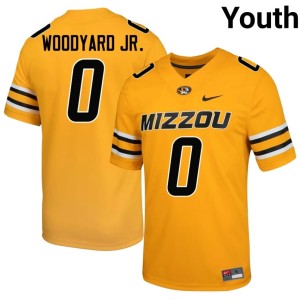 Youth #0 Robert Woodyard Jr. Gold MU Replica Jersey 360445-412
