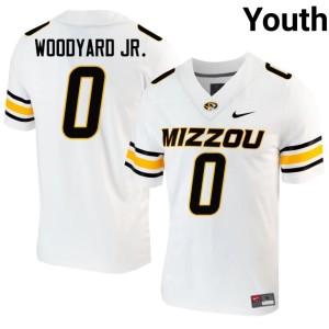 Youth #0 Mizzou Football Team High School Robert Woodyard Jr. White Jerseys 674367-365