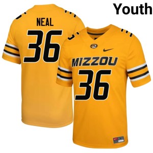Youth Tigers #36 University Gold Trashundon Neal Jersey 372409-286