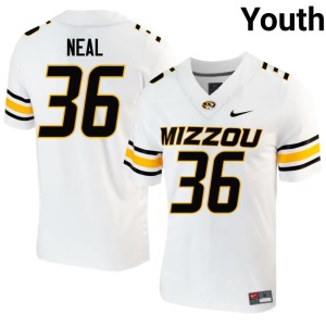 Youth #36 2026-27 White MU Tigers Trashundon Neal Jersey 449690-701