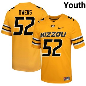 Youth Gold Zack Owens Limited #52 Mizzou Jersey 335695-984